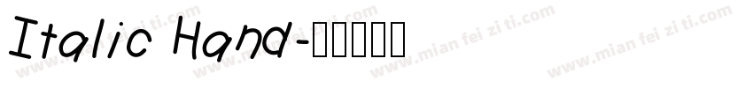 Italic Hand字体转换